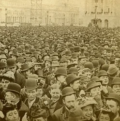 Dav na zahájení Kolumbijské výstavy, Chicago, Illinois, USA, 1893.