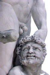 Detail ze sochy Herkula a Cacusa, 1534