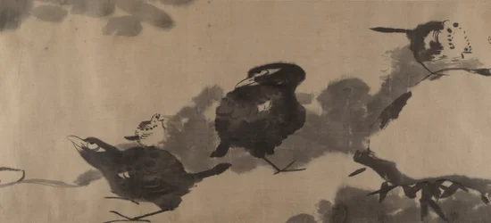 Ptáci v lotosovém jezírku, ca. 1690.
