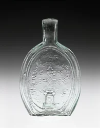 Figurovaná baňka, c. 1847 (bezolovnaté sklo)