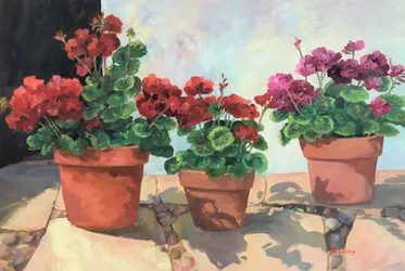 Geranium Series 1, cca 1990-2005 (olej na plátně)