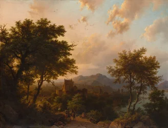 Západ slunce nad Rýnem, 1853.