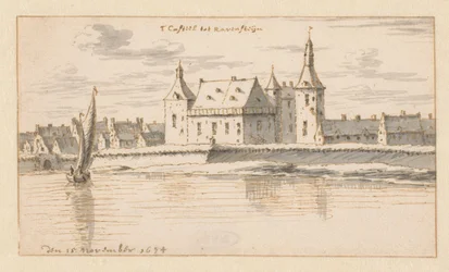 Pohled na hrad Ravenstein, Severní Brabantsko