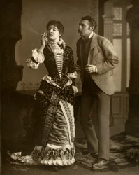 Mary Rorke a Charles Wyndham , britští herci, 1882