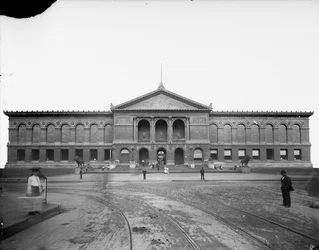 Art Institute of Chicago, Chicago, Illinois, USA, kolem roku 1892 (černobílá fotografie)