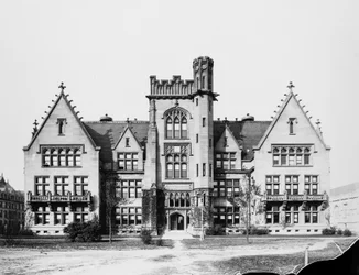 Ryerson Physical Laboratory na University of Chicago, Chicago, Illinois, USA, kolem roku 1900 (černobílá fotografie)
