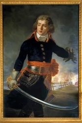Italská kampaň (1796-1797): “” Portrét Louise Alexandra (Louis-Alexandre) Berthiera (1753-1815), prince z Neuchatelu, Marechala z Francie (zastoupeného na Pont de Lodi dne 10/05/1796””” Obraz Antoine Jean Gros (1771-1835) 1796 Boissy Saint Lege