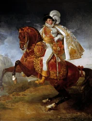 Jezdecký portrét Jeroma Bonaparta (1784-1860) Vestfálský král Obraz Antoine Jean Gros (1771-1835) 1808 Ne. 3,21x2,65 m - Jezdecký portrét Jeronýma Bonaparta (1784-1860), vestfálského krále. Obraz Antoine Jean Gros (1771-1835), kal