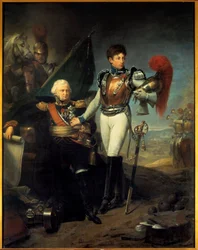 Portrét Jean Lariboisiere (1759-1812) a jeho syna Honore v bitvě u Moskova