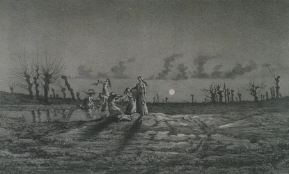 Lavandières neboli noční pradleny, ilustrace k Legendes Rustiques od George Sandové (1804-76), 1858