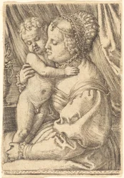 Madonna s květinovou vázou
