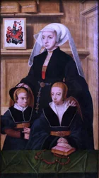 Francouzsky: Portrait de Katharina Von Gail et ses deux filles Katharina von Gail