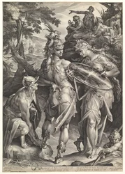 Minerva a Merkur vyzbrojují Persea, 1604