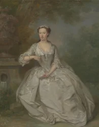 Dáma s knihou, cca 1730-40 (olej na plátně)