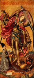Svatý Michael vítězí nad ďáblem, 1468, 1946
