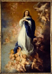 Immaculee design. Obraz Bartolome Murillo (1618-1682) Ec. Esp