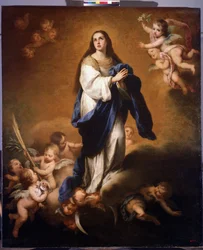 Nanebevzetí Panny Marie (Esquilacheho Neposkvrněné početí neboli Nanebevzetí blahoslavené Panny Marie). Obraz Bartolomé Estebana Murilla (1617-1682)