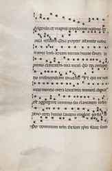 Missale: Fol. 153v: Hudba pro Exultet, 1469