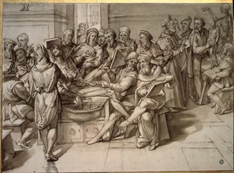 Přednáška z anatomie Michelangela Buonarroti dit Michelangelo (Michelangelo nebo Michel Ange