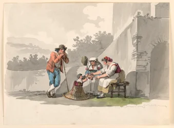 Kresba, Rolnická rodina v Kampánii, 1807-08