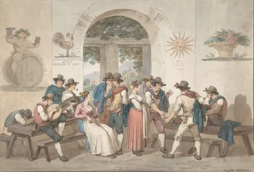 Interiér římského hostince, 1817., 1817.