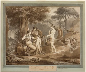 Venuše představuje Cupida Calypso, z The Adventures of Telemachus, Book 7