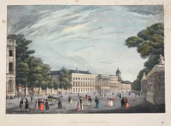 Královský palác v Bruselu, kolem roku 1895 (fotochrom)