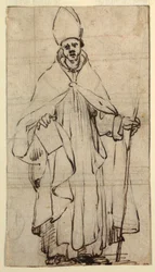 Kresba, Stojící biskup, asi 1620