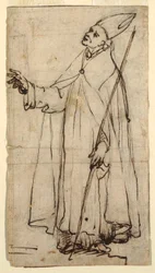Kresba, Stojící biskup, asi 1620