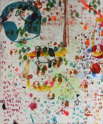 Story Telling, 2007 (sítotisk na surové plátno)