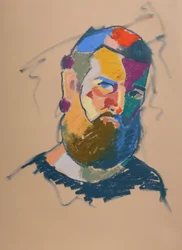 Barevná studie 16, 2023 (pastel na papíře)