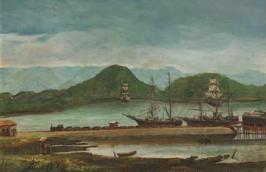 Benedito Calixto - Přístav Santos, SP, 1888