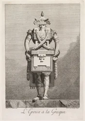 Maškaráda à la Grecque: Ženich à la Grecque Plate 7, 1771.