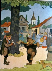 Medvědář, ilustrace z knihy „Le Buffon de Benjamin Rabier“, upravené podle „Histoire Naturelle“ Georgese de Buffona (1707-88)