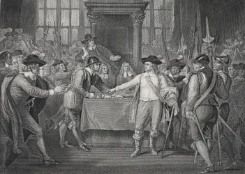 Oliver Cromwell rozpouští Dlouhý parlament