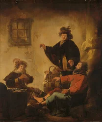 Josef vykládá sny pekaře a komorníka, asi 1632-1640 (olej na desce)