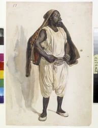 Orientalisté: zastoupení Biskry, vrátného v Alžíru (ilustrace)