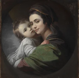 Elizabeth Shewell West a její syn, Raphael, kolem roku 1770 (olej na plátně)