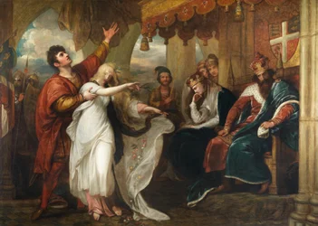 Hamlet: IV. dějství, V. scéna (Ofélie před králem a královnou)