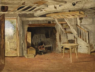 Studie interiéru chaty, c.1869