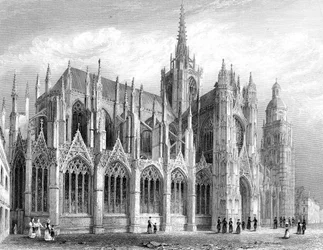 Katedrála Evreux, Evreux, Francie, 1836.