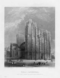 Katedrála ve Wells, Somerset, c1860