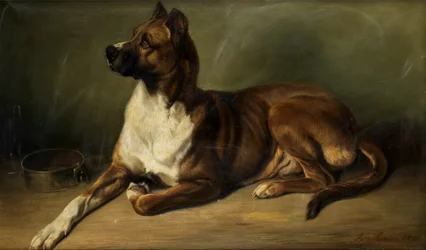 Benno Adam Portrét psa 1852