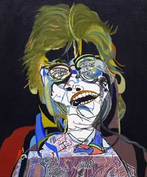50 významných spisovatelů historie : Stephen King, 2015 (olej a akryl na plátně)