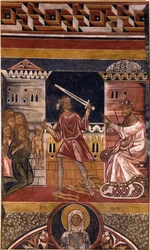 Vraždění neviňátek od Berlinghieriho, Berlinghiera (asi 1175-1235/42). Freska, rozměr: 350x205, bazilika Santo Stefano, Bologna