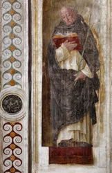 Reprezentace svatého Dominika z Guzmánu (asi 1170-1221) (sv. Dominik) Freska od Bernardina Butinoneho (1435-1507) 1482-1486 Bazilika Santa Maria delle Grazie Milán Itálie