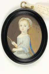 Malé dítě narozené 1714, kolem 1716 (akvarel na slonovině)