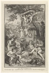 Krajina s pastýři a pastýřkami Titulní list pro: F. Greenwood, Básně, 1719