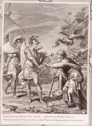 Phineus je vysvobozen z Harpyjí od Calaise a Zethese, 1731