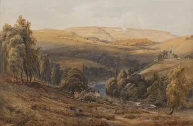 Valley of the Dee, poblíž Llangollen (wc na papíře)